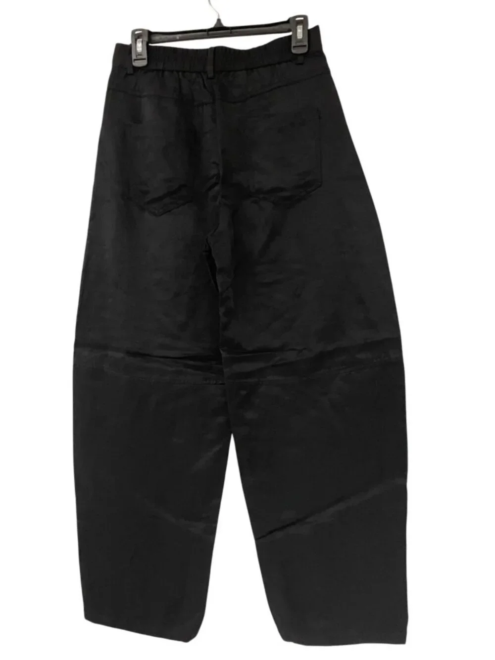 Zara Womens Flowing Mid-Rise Trousers Size XS Black Wide Leg 7627/240 NWT